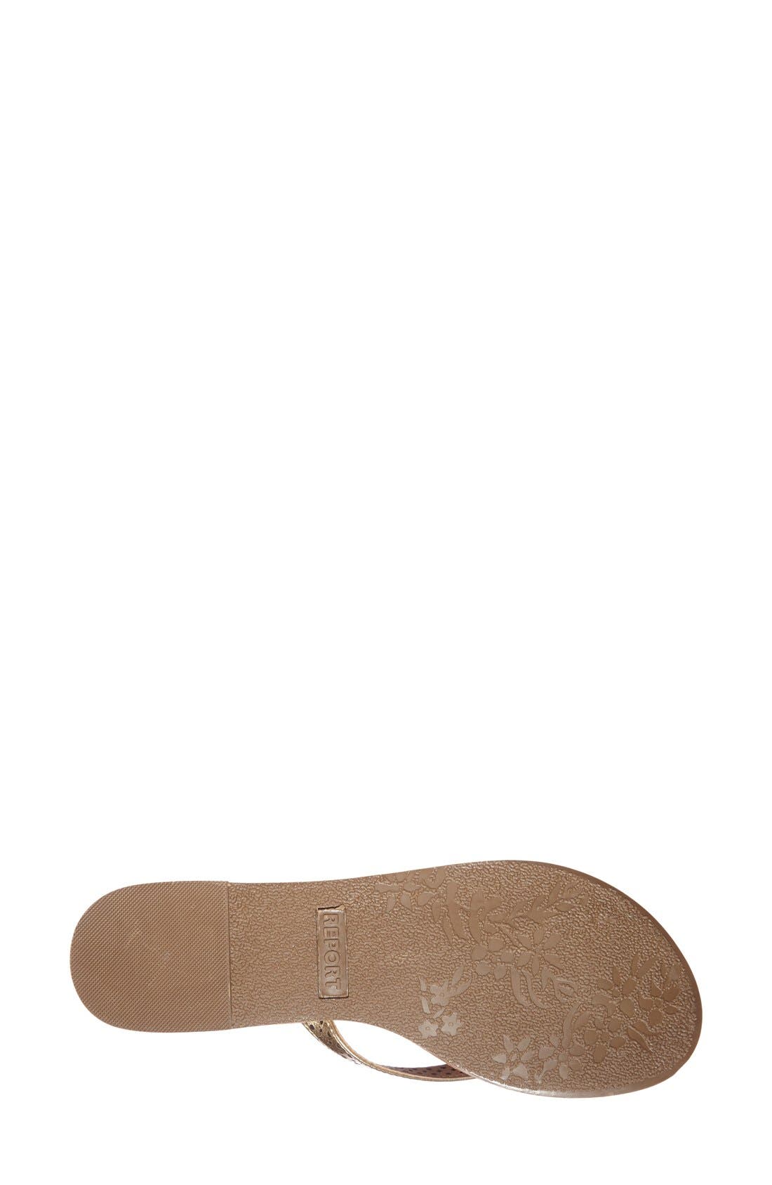 'Seanna' Flip Flop, Alternate, color, GOLD
