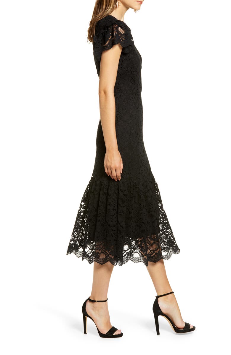 Rachel Parcell Lace Midi Dress, Alternate, color, 