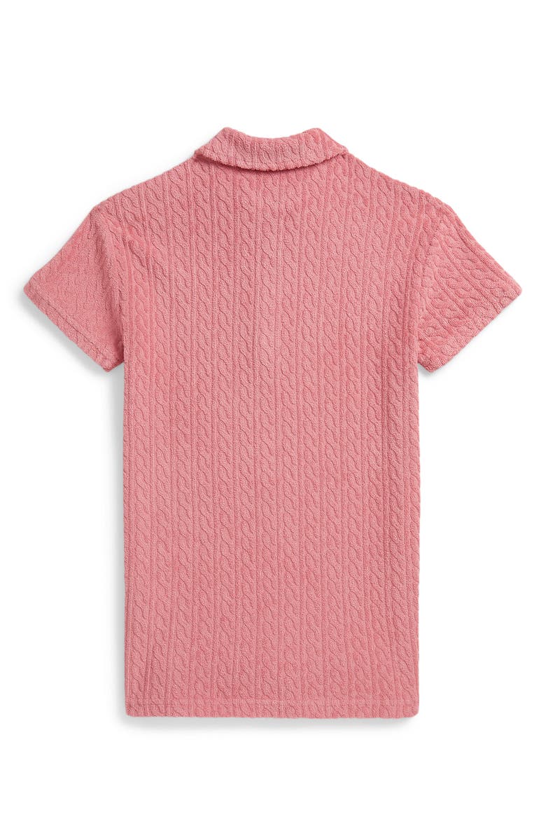 Polo Ralph Lauren Kids' Cable French Terry Polo, Alternate, color, Desert Rose