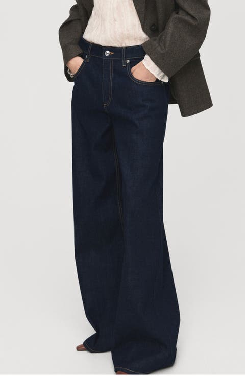 Low Rise Wide Leg Jeans