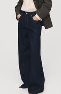 MANGO Low Rise Wide Leg Jeans