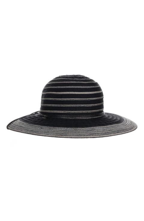 Ribbon Straw Floppy Hat