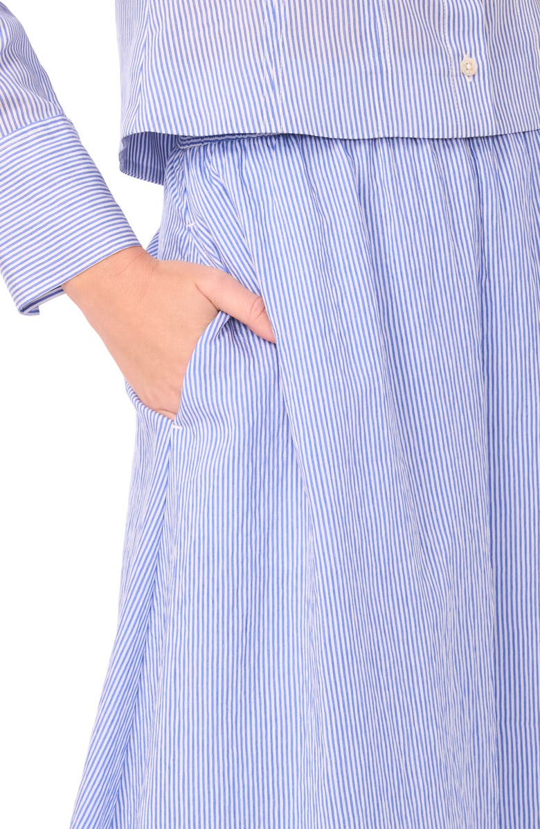 Vince Camuto Stripe Flowy Maxi Skirt, Alternate, color, Classic Blue