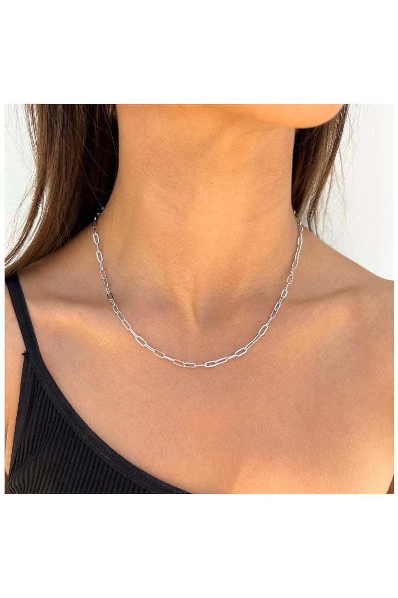 Sterling Silver Paperclip Chain Necklace, Alternate, color, SILVER