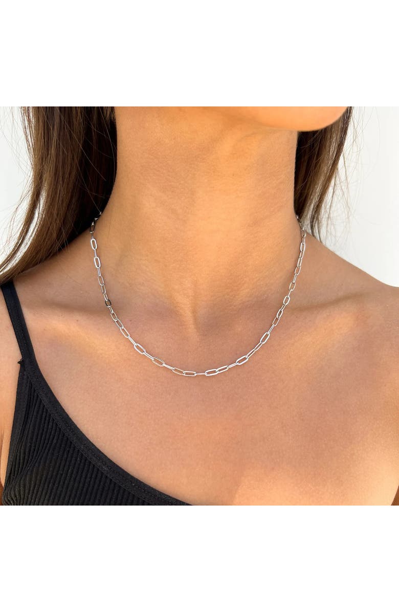 BEST SILVER Sterling Silver Paperclip Chain Necklace, Alternate, color, Silver