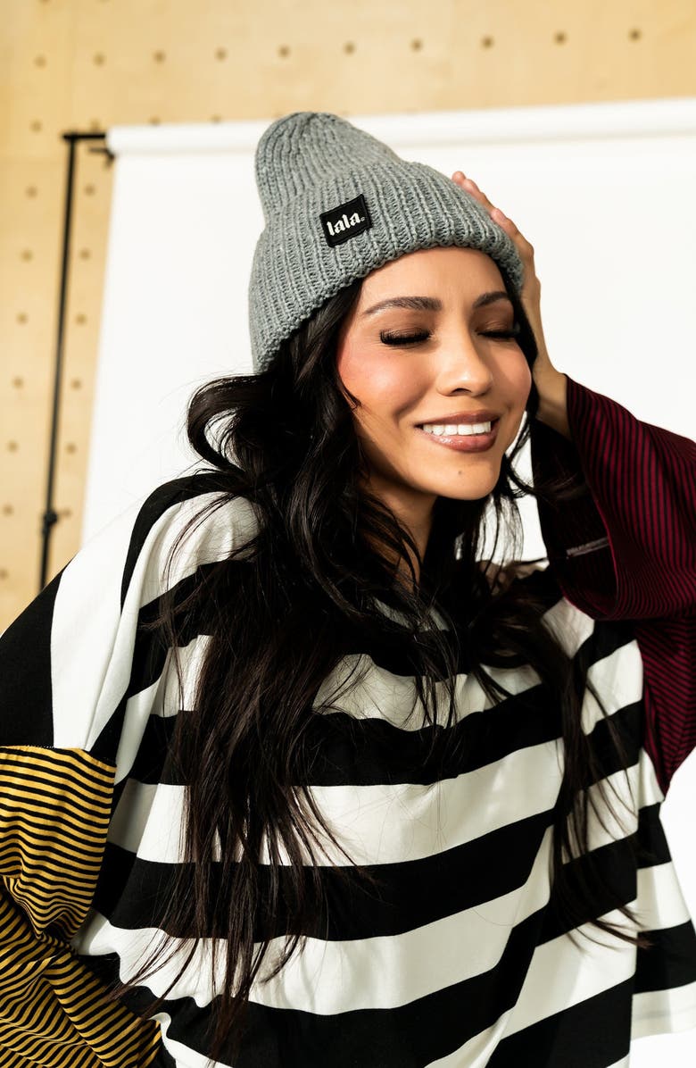 Dressed in Lala Grunge Chic Beanie, Alternate, color, Grey