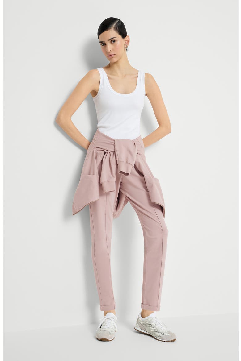 Track trousers with monili, Alternate, color, Pink