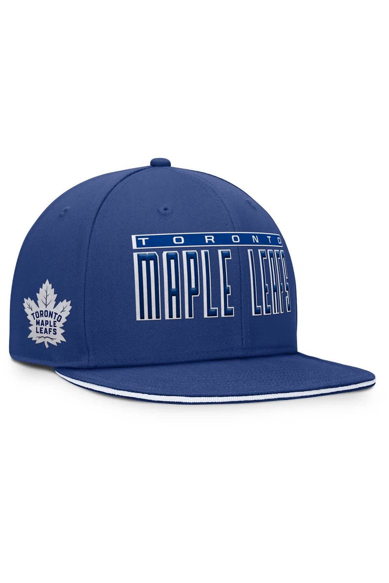 Men's Fanatics Blue Toronto Maple Leafs Fundamental Gino Stack Snapback Hat, Alternate, color, Blue