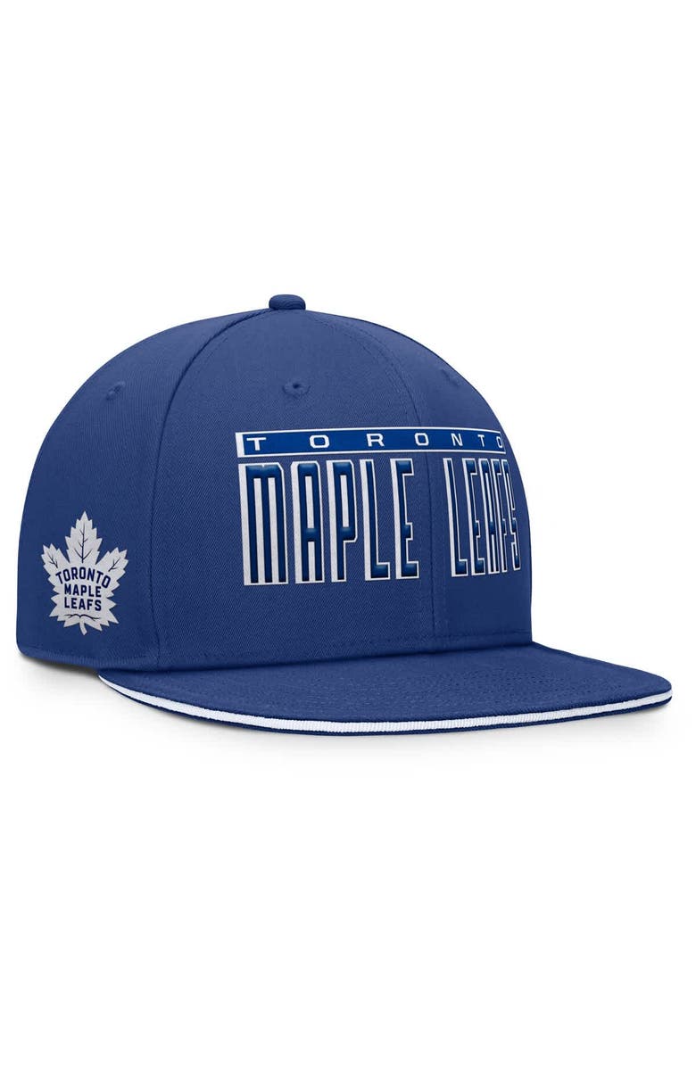 FANATICS Men's Fanatics Blue Toronto Maple Leafs Fundamental Gino Stack Snapback Hat, Alternate, color, Blue