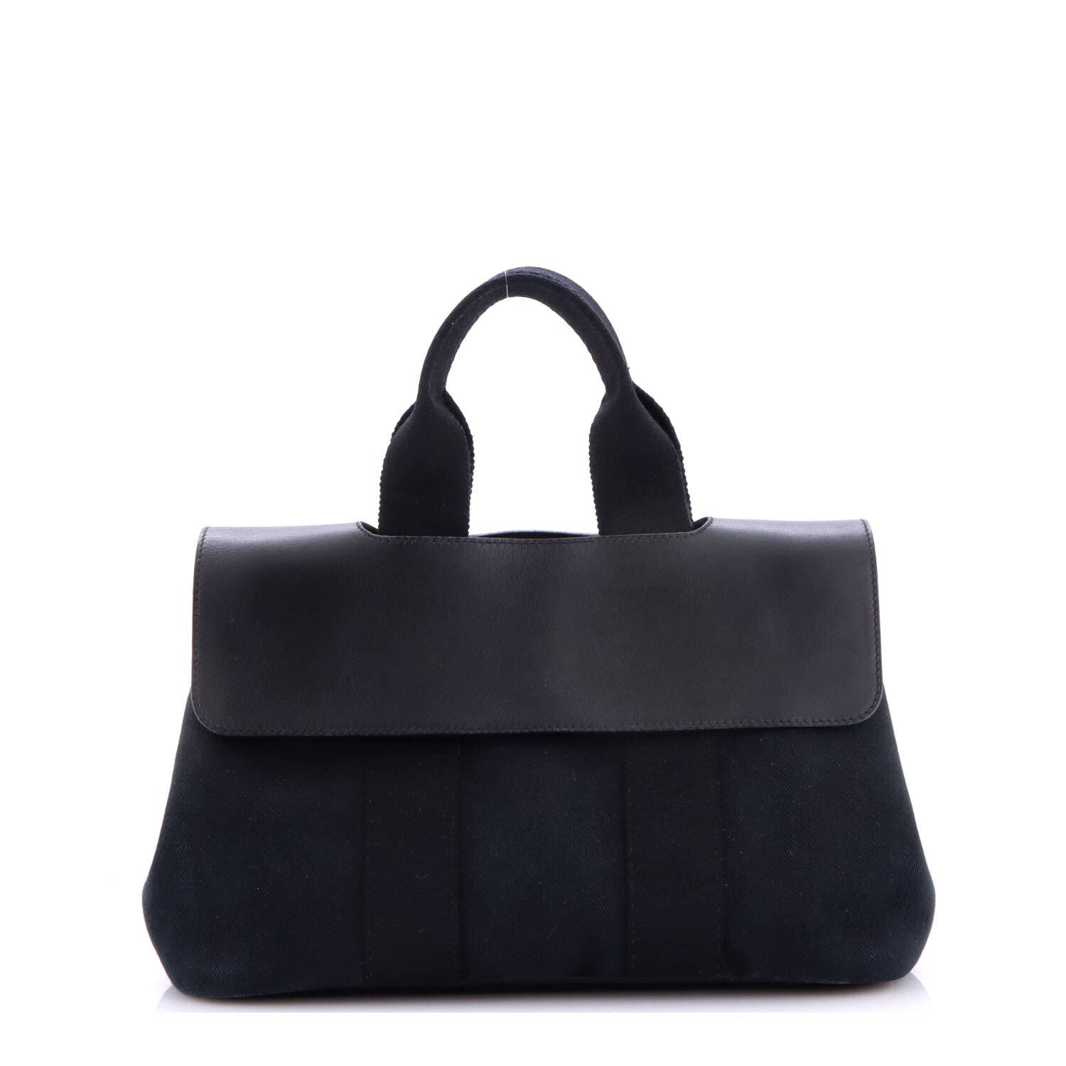 Valparaiso Bag Toile and Leather PM, Main, color, Noir