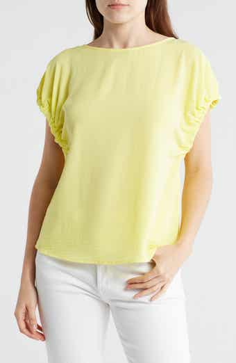 Gathered Cap Sleeve Top