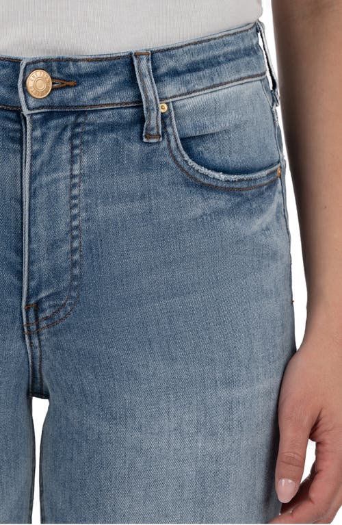 Kut From The Kloth Kelsey Raw Hem Kick Flare Jeans In Blue