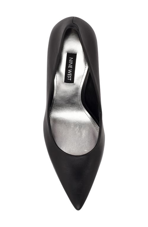 Nine West Women's Fresh Stiletto Pointy Toe Dress Pumps Women's Shoes In Black Leather