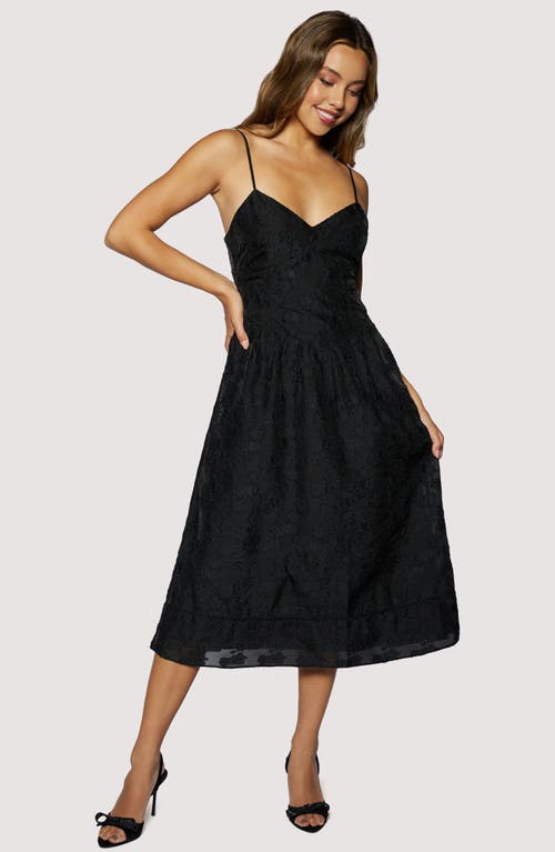 Lost + Wander Petal Veil Jacquard Dress In Black