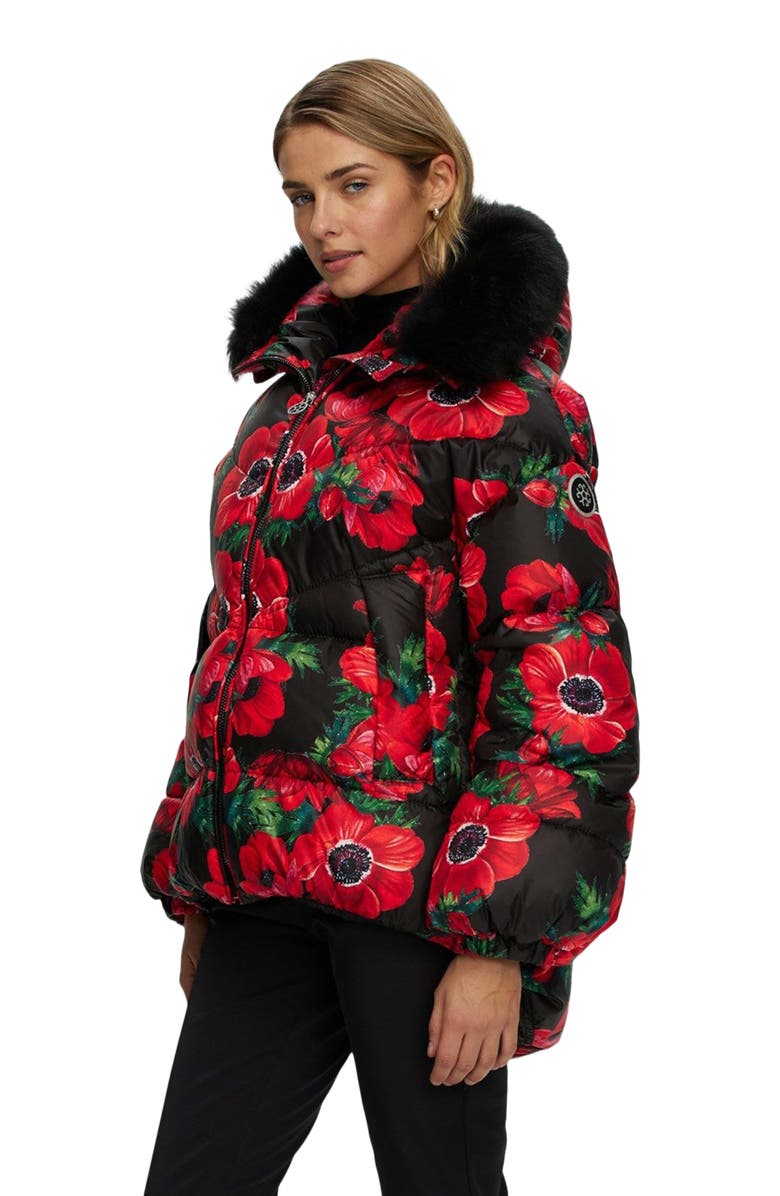 GORSKI Apres-Ski High-Low Jacket With Detachable Hood Trim, Alternate, color, 