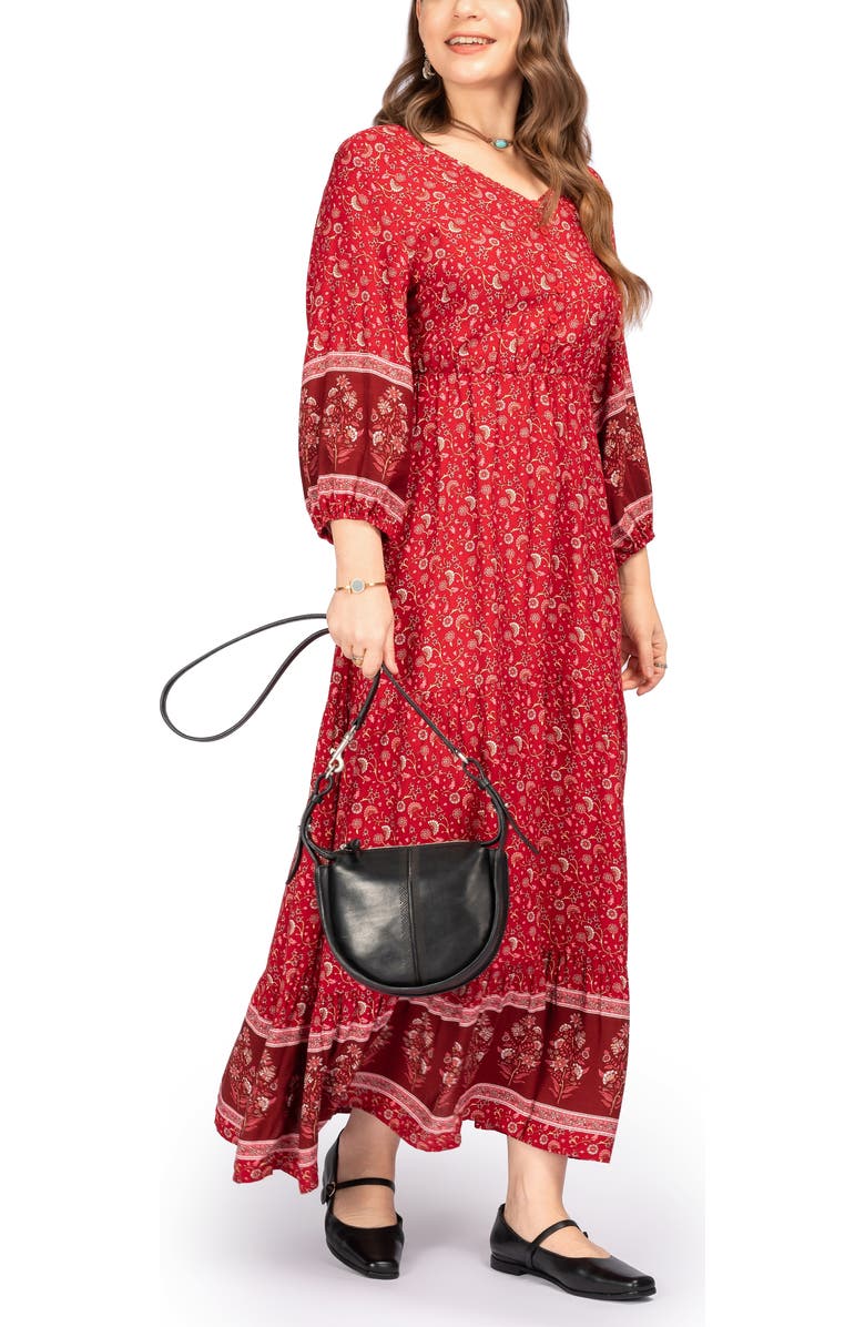 OLD TREND Dahlia Genuine Leather Compact Structured Crossbody, Alternate, color, Black