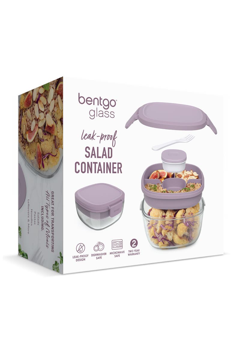 All-in-One Glass Salad Container, Main, color, LAVENDAR
