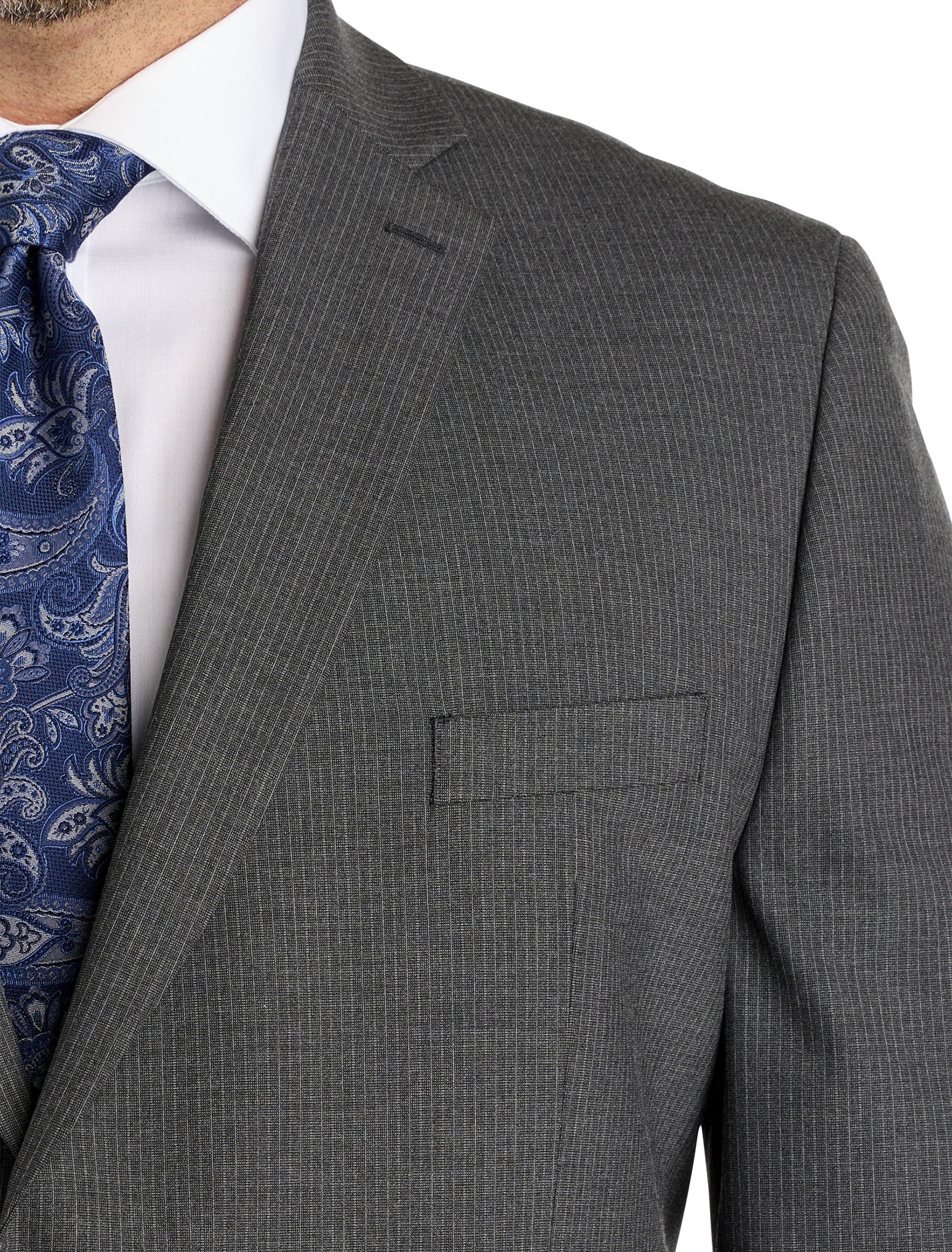 Big & Tall Pinstripe Suit Jacket - image 2