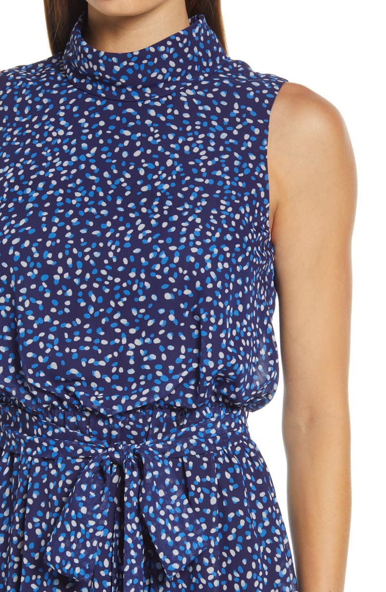 Harper Rose Dot Print Sleeveless Midi Dress, Alternate, color,