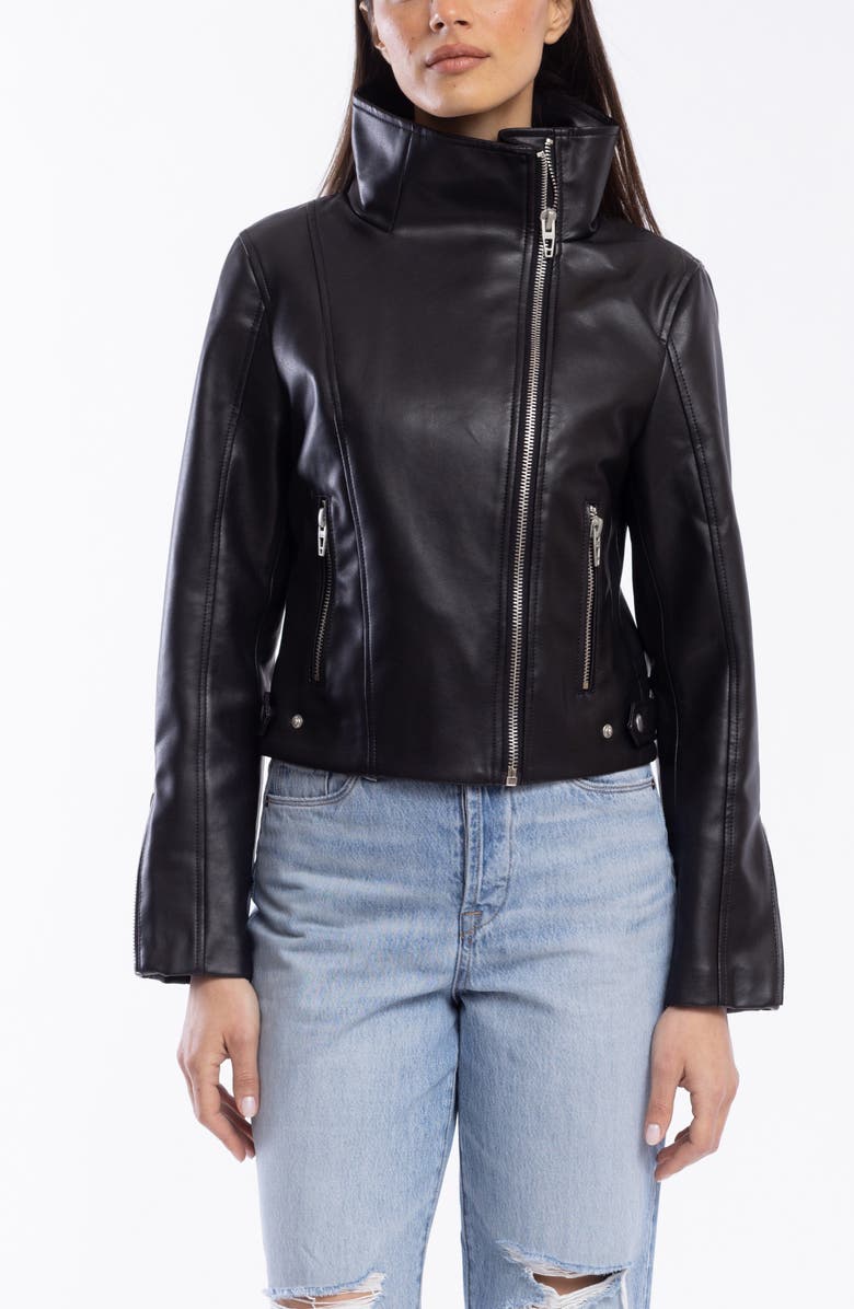 BLANKNYC Faux Leather Moto Jacket, Alternate, color, 
