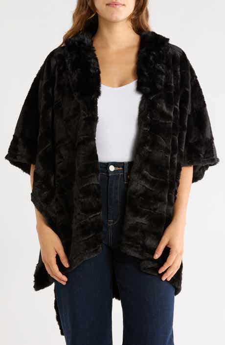 Faux Fur Poncho