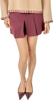 English Factory Pleated Twill Miniskort