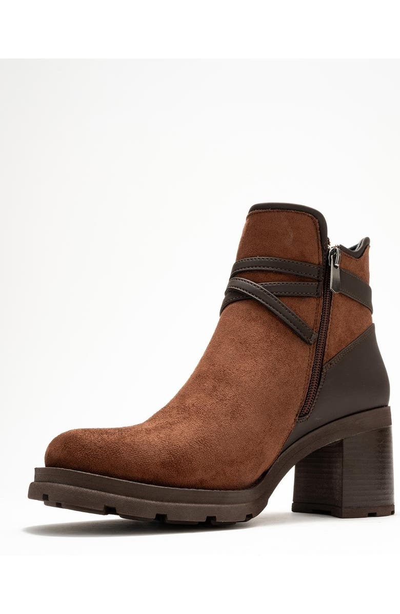 Prologue Shoes Wern Block Heel Ankle Boot, Alternate, color, Brown Suede