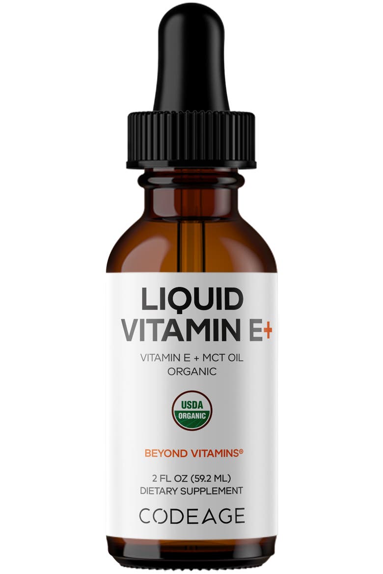 Liquid Vitamin E USDA-Certified Organic Supplement, Main, color, White