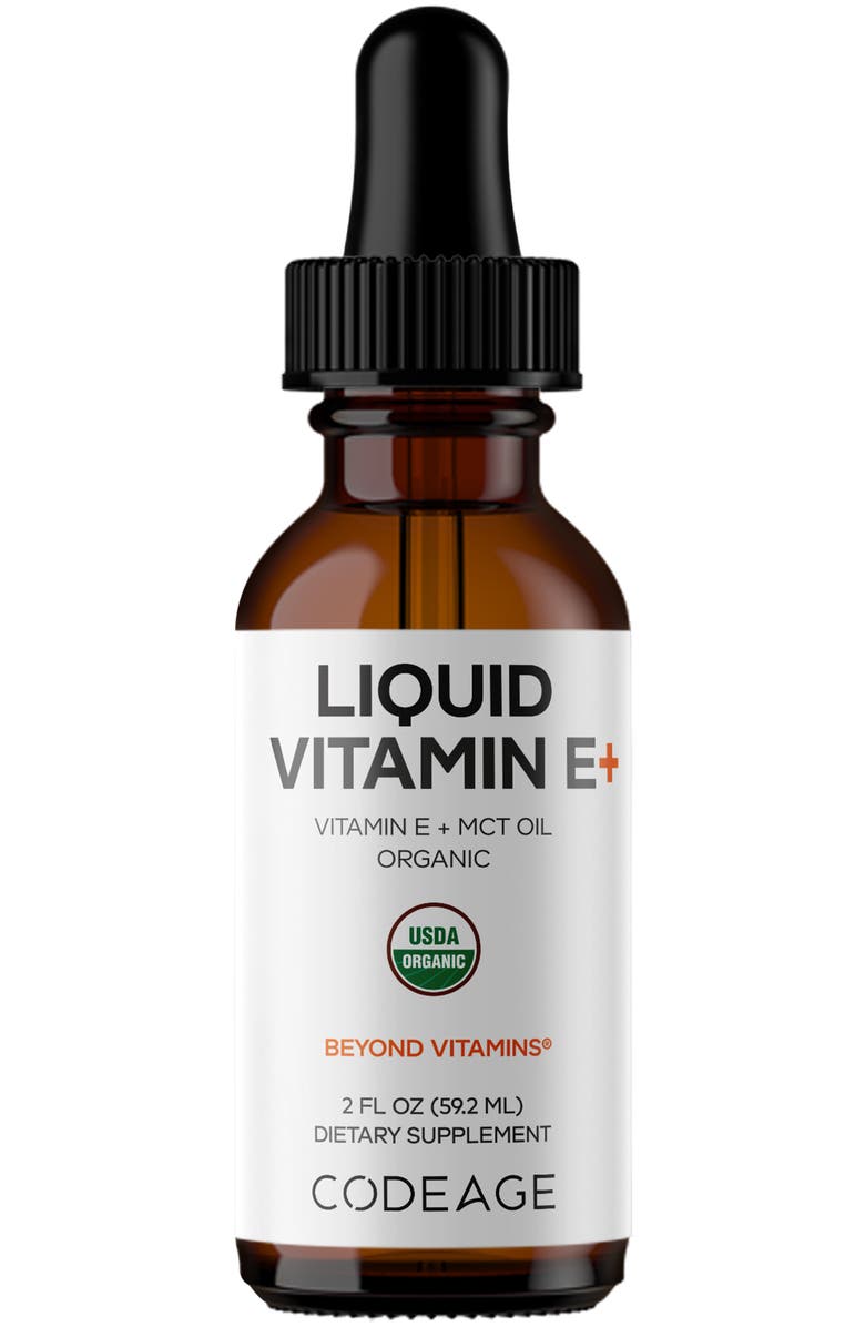 Codeage Liquid Vitamin E USDA-Certified Organic Supplement, Main, color, White