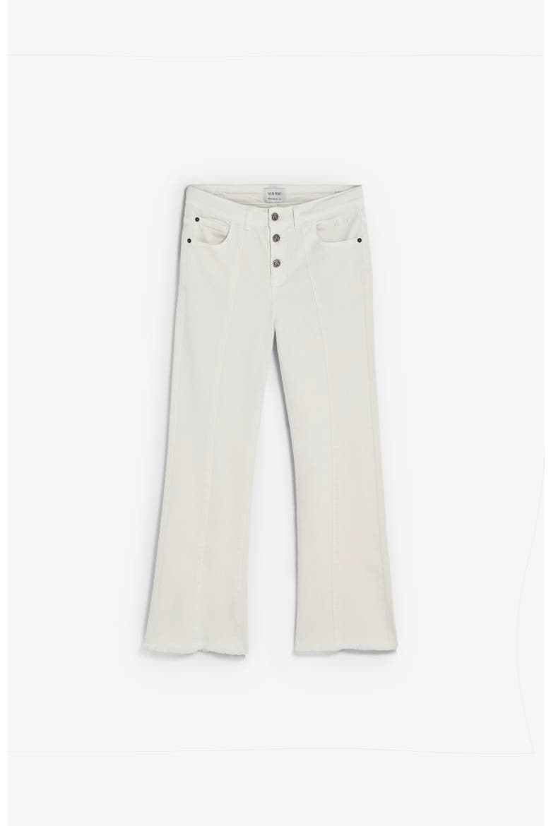 Basic Flare Pants Girls, Main, color, Offwhite