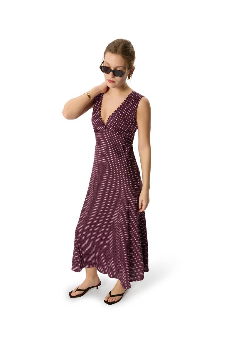 Mini Spot Sleeveless Dress, Main, color, Purple/Multi