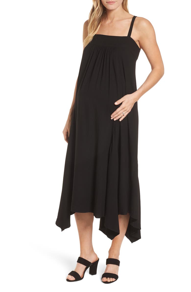Isabella Oliver Carey Handkerchief Hem Maternity Dress, Main, color,