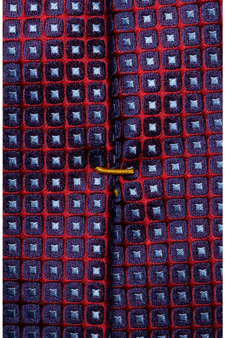 Diamond Silk Jacquard Tie, Alternate, color, MEDIUM RED