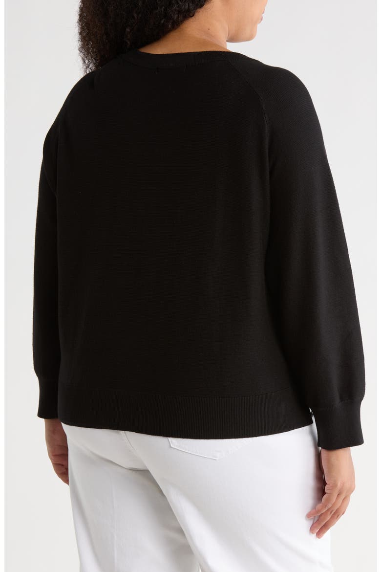 Dolman Lace-Up Sweater, Alternate, color, BLACK