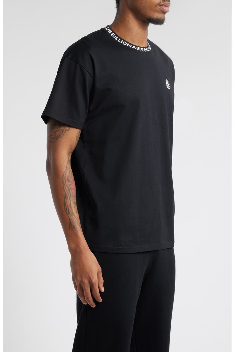 BB Wrapped Cotton Crewneck T-Shirt, Alternate, color, BLACK