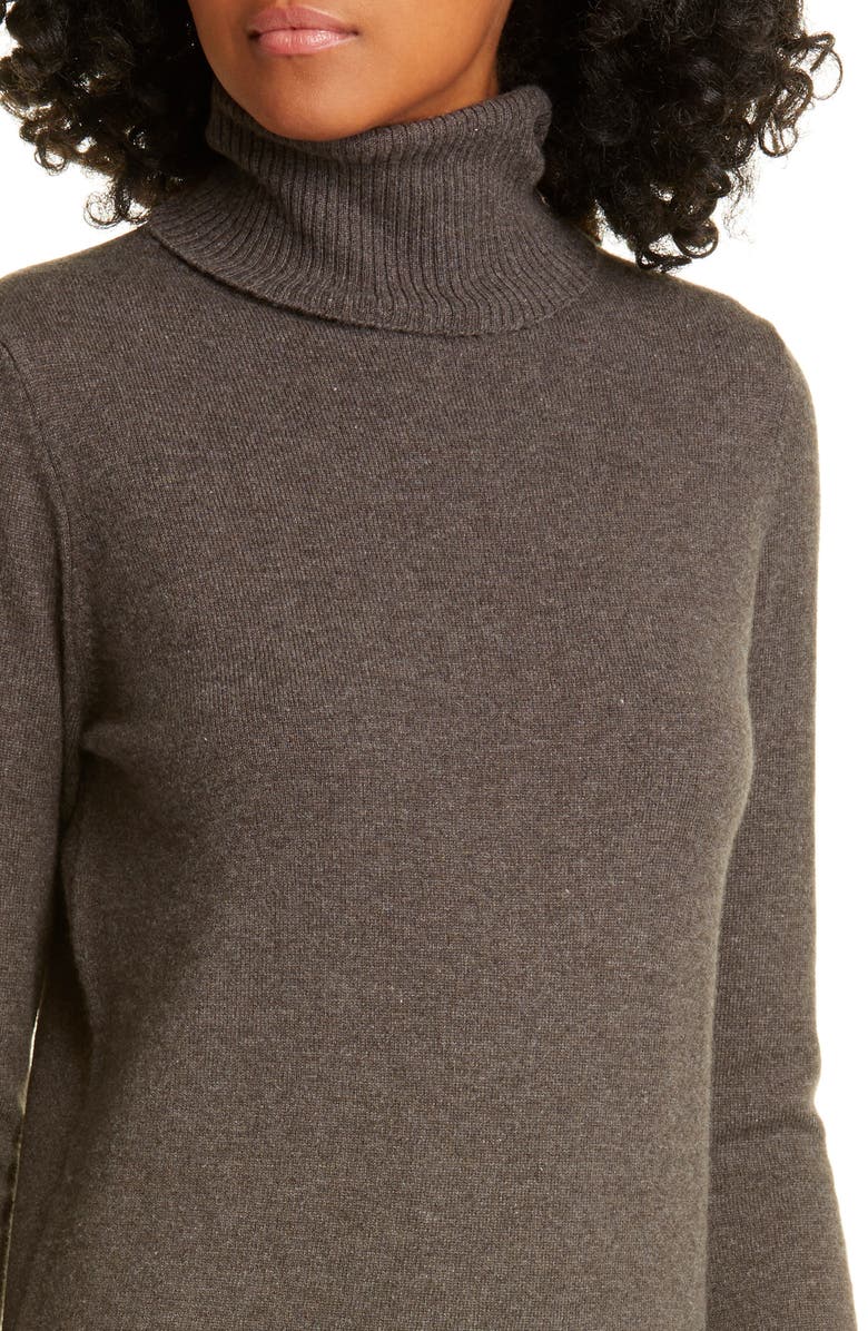 autumn cashmere Pleated Drop Waist Long Sleeve Cashmere Sweater Dress, Alternate, color,