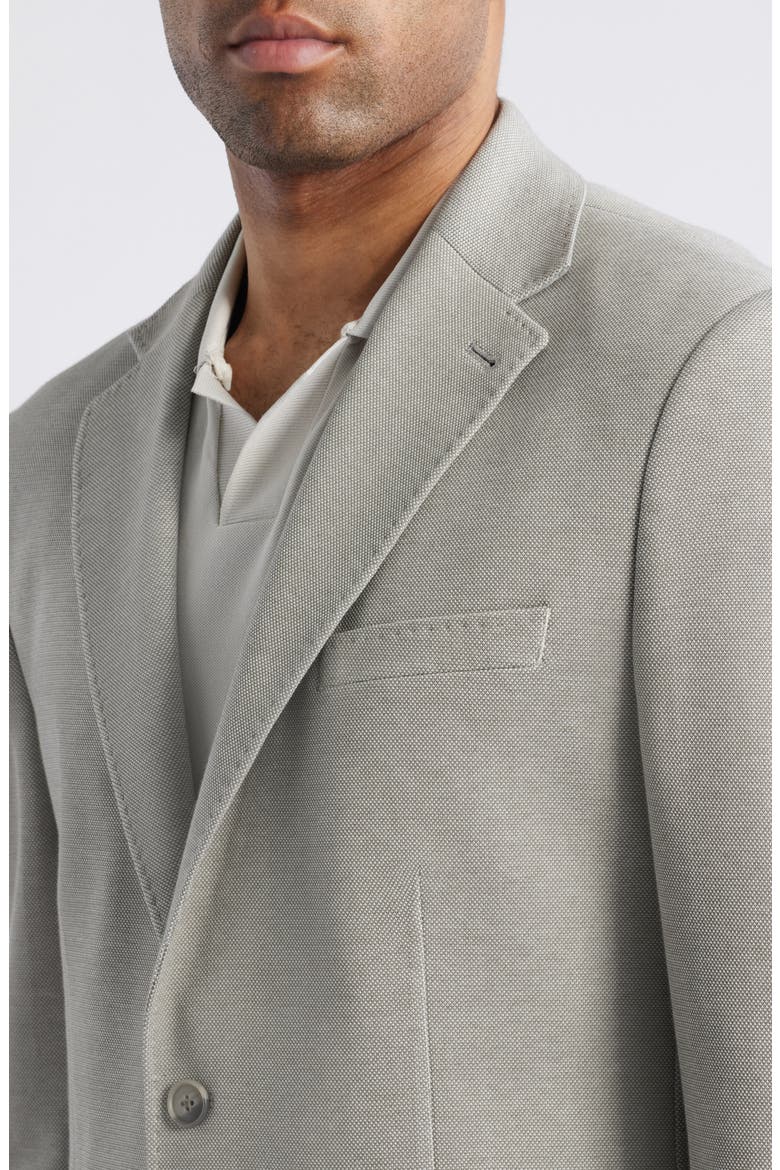 Matteo Pale Grey Piqué Sport Coat, Alternate, color, GREY MELANGE