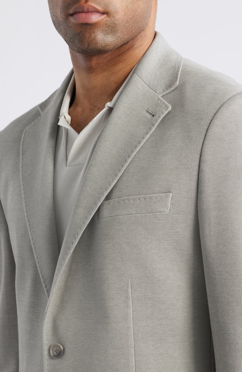 34 Heritage Matteo Grey Mélange Piqué Sport Coat, Alternate, color, Grey Melange