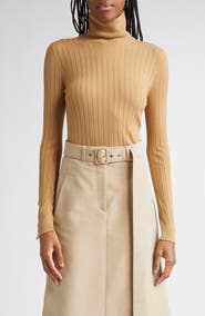 Moncler Virgin Wool & Cashmere Rib Turtleneck Sweater