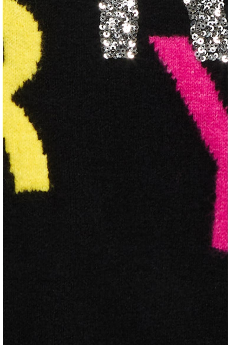 Kids' Sparkle Sweater, Alternate, color, BLACK SPARKLE MERRY