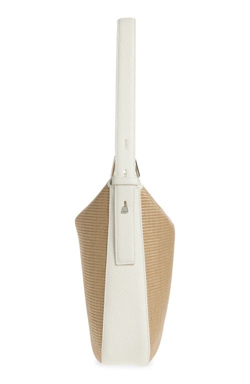 AKRIS AKRIS MEDIUM ANNA RAFFIA HOBO BAG
