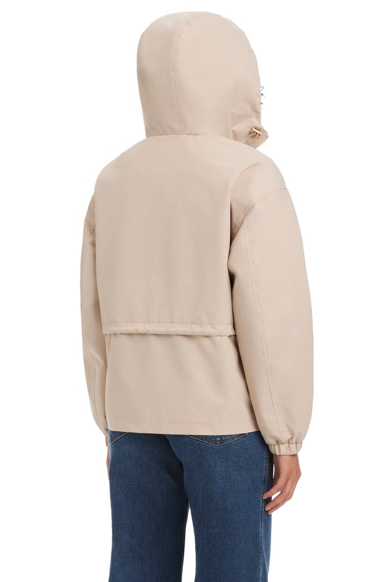 crop hooded jacket, Alternate, color, FIRED CLAY