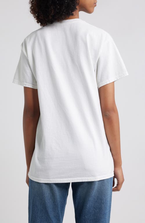 Junk Food Little Bit Dramatic Cotton Graphic T-shirt In White