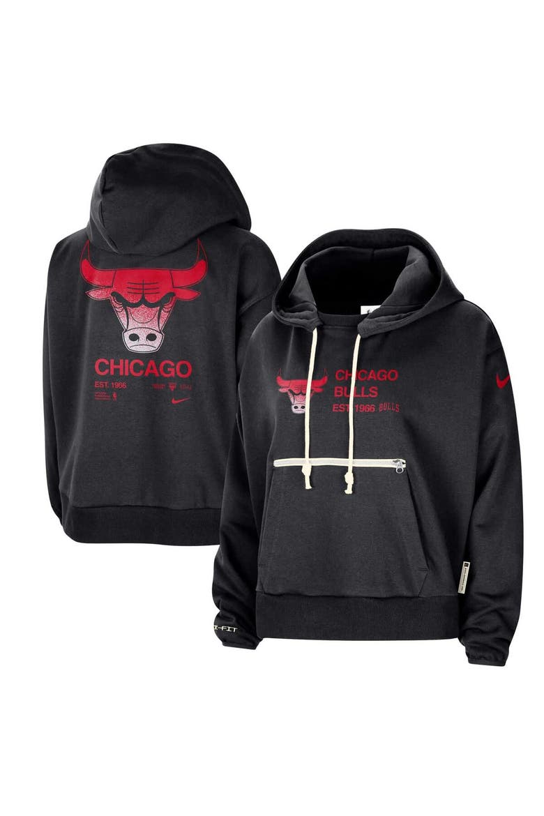 Women's Nike Black Chicago Bulls Courtside Standard Issue Performance Pullover Hoodie, Alternate, color, Black