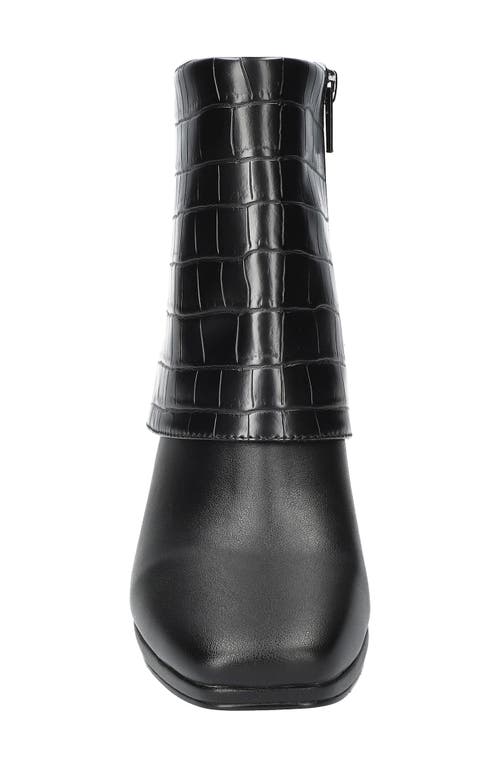 Easy Street Sutton Foldover Cuff Platform Bootie In Black