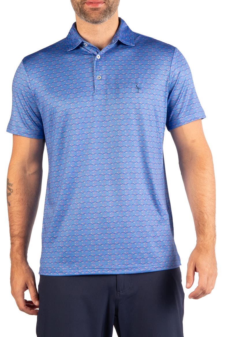 Twinkling Lights Performance Polo, Alternate, color, BLUE