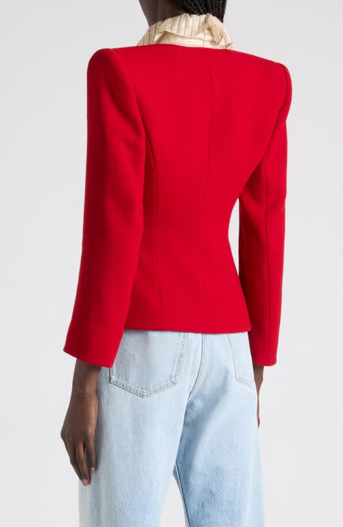 Valentino Tailored Jacket With Bow Detail And Long Sleeves In Red