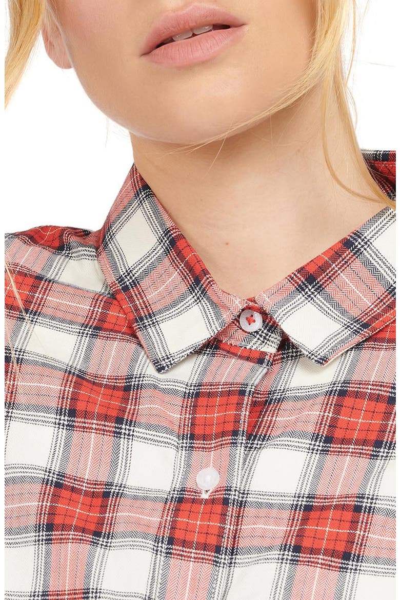 Hauxley Plaid Stretch Cotton Shirt, Alternate, color, CLOUD CHECK