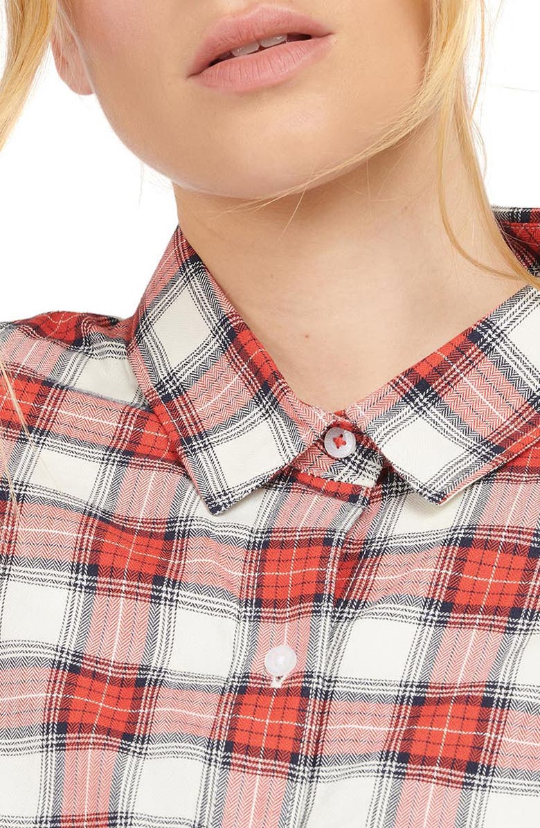 Barbour Hauxley Plaid Stretch Cotton Shirt, Alternate, color,