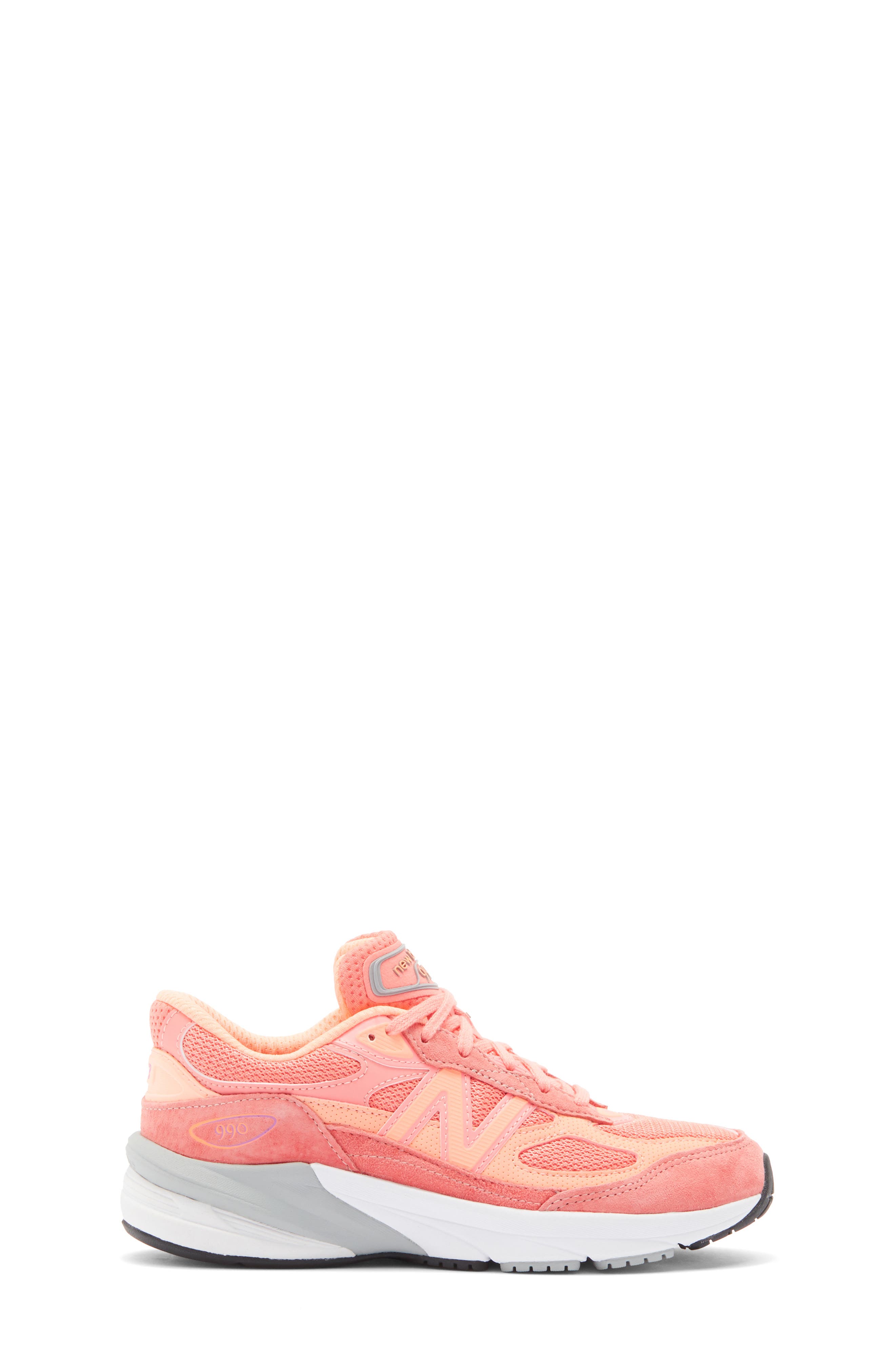 New Balance Gender Inclusive 990 Sneaker, Alternate, color, Sunrise/ Passion Fruit